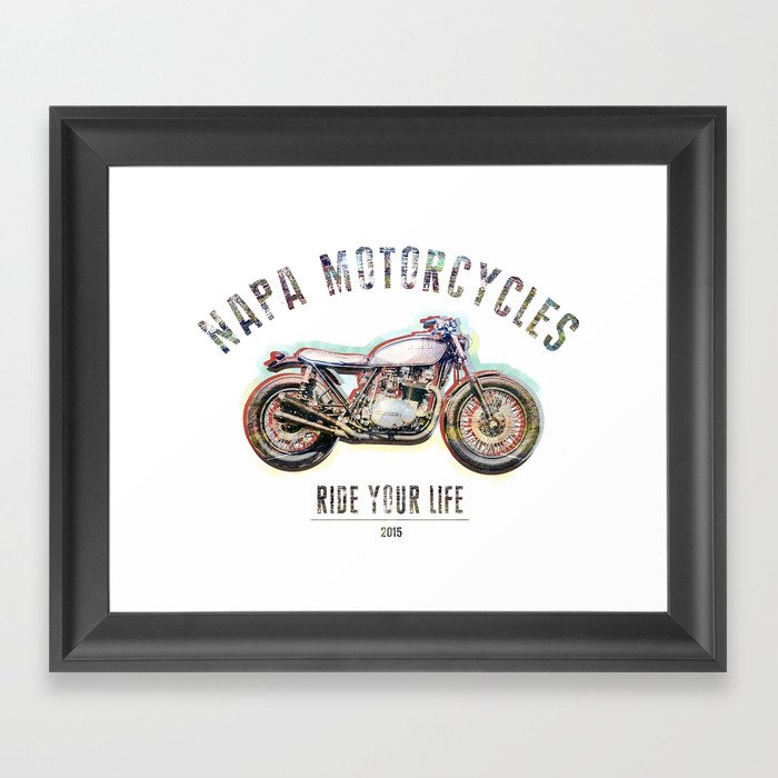 Napa Motorcycles Framed Art Print