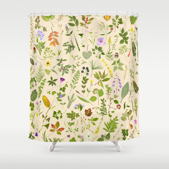 108 Plants Neutral Shower Curtain By Mfcardamone Society6