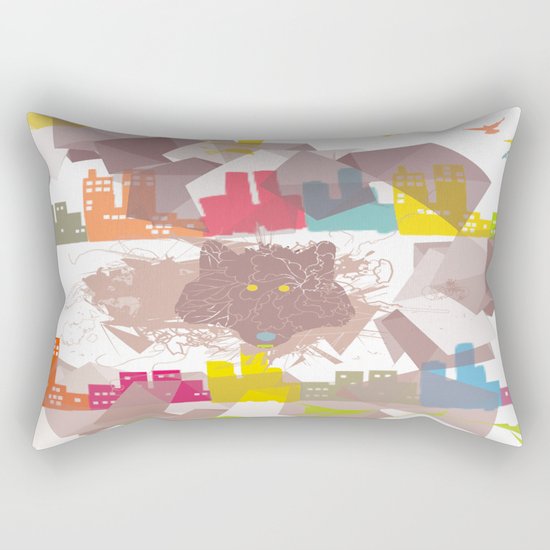 "the wolf in the town" Rectangular Pillow