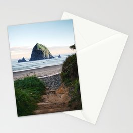 Haystack Rock Surreal Views | Travel Photography and Collage #3 Stationery Card