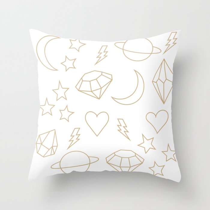 Space Gems Throw Pillow