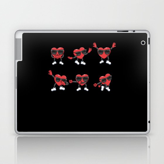 Kawaii Dab Dancing Hearts Day Valentines Day Laptop & iPad Skin