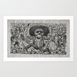 Calavera Oaxaqueña - Día de los Muertos - Mexican Day of the Dead by Jose Guadalupe Posada Art Print