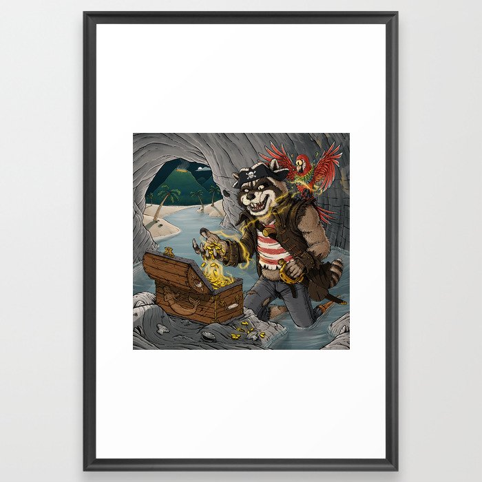 Curse of the Mermaid Gold Framed Art Print