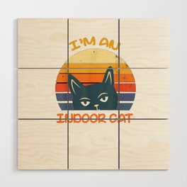 Indoor Cat  Wood Wall Art