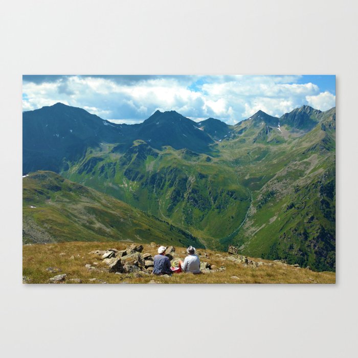 Zwolferkopf Hiking Break View Alps Serfaus Fiss Ladis Tyrol Austria Europe Canvas Print By Gxp Design Society6