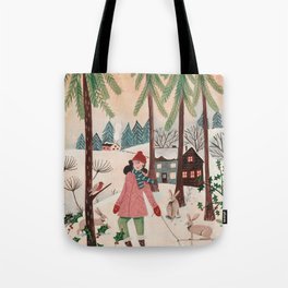 Woman year of the rabbit winter Tote Bag