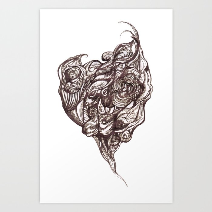 Rabbit Heart Art Print