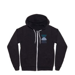 Abstraction_GEOMETRIC_SHAPE_BLUE_MOUNTAINS Zip Hoodie