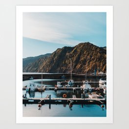 Azores Island harbor | São Miguel coastline | Travel Photography poster Art Print