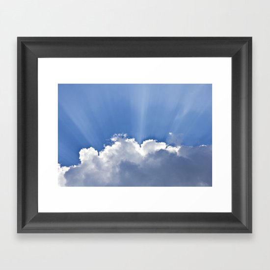 Clouds over Seaside Framed Art Print