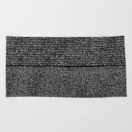 The Rosetta Stone // Black Beach Towel