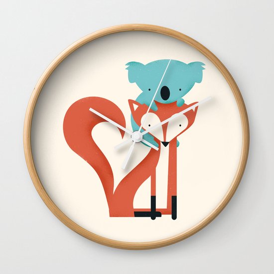 Fox & Koala Wall Clock