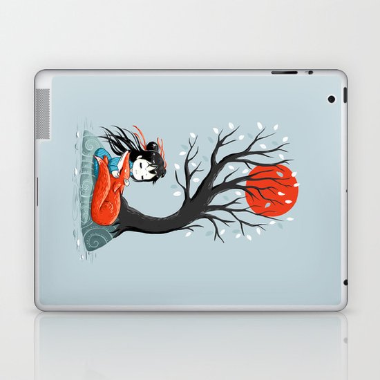 Girl and a Fox 2 Laptop & iPad Skin