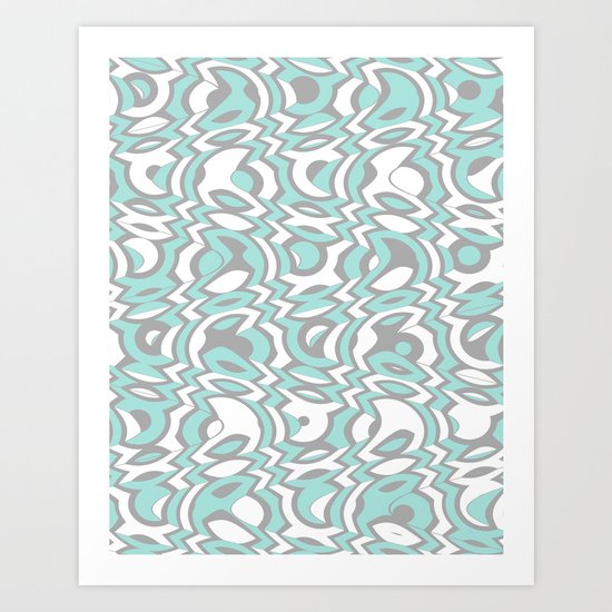 Minty Tumble Art Print