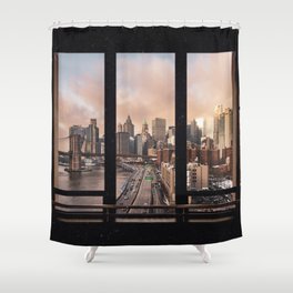New York City - Window View Shower Curtain