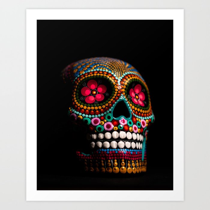 Colorful Calavera for the Day of the Dead Art Print