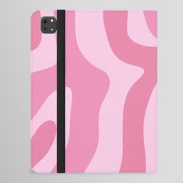 blush pink modern retro liquid swirl abstract pattern iPad Folio Case