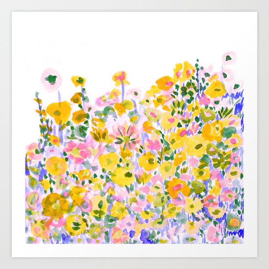 Flower Fields Sunshine Art Print