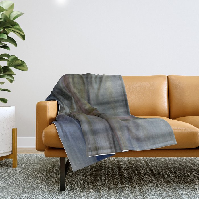 Deconstructed Abstract Scottish Plaid Pattern Throw Blanket