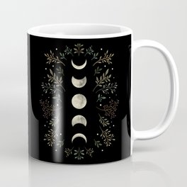 Moonlight Garden - Olive Green Coffee Mug | Dark, Midnightgarden, Curated, Mood, Graphicdesign, Green, Magical, Moon, Bohemian, Moonbeam 