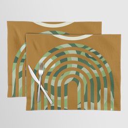Abstract Mid-Century Arches with Swirl Blobs Placemat