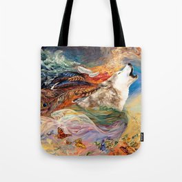The spirit Wolf Abstract Tote Bag