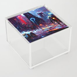 Postcards from the Future - Cyberpunk Street Acrylic Box