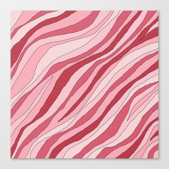 Pink abstract line Canvas Print