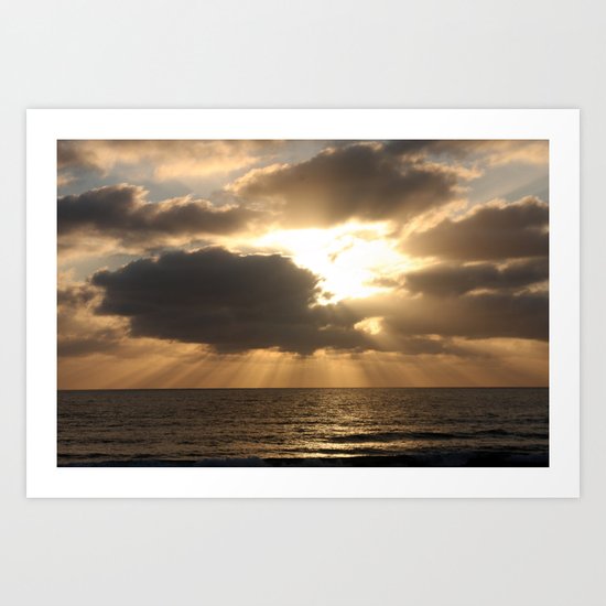 Ocean sunset Art Print