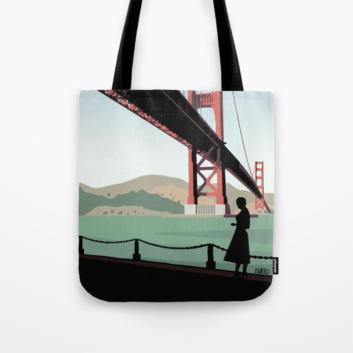 Vertigo Bridge Illustration Tote Bag