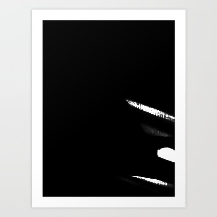 Black & White Minimal Stripes Art Print