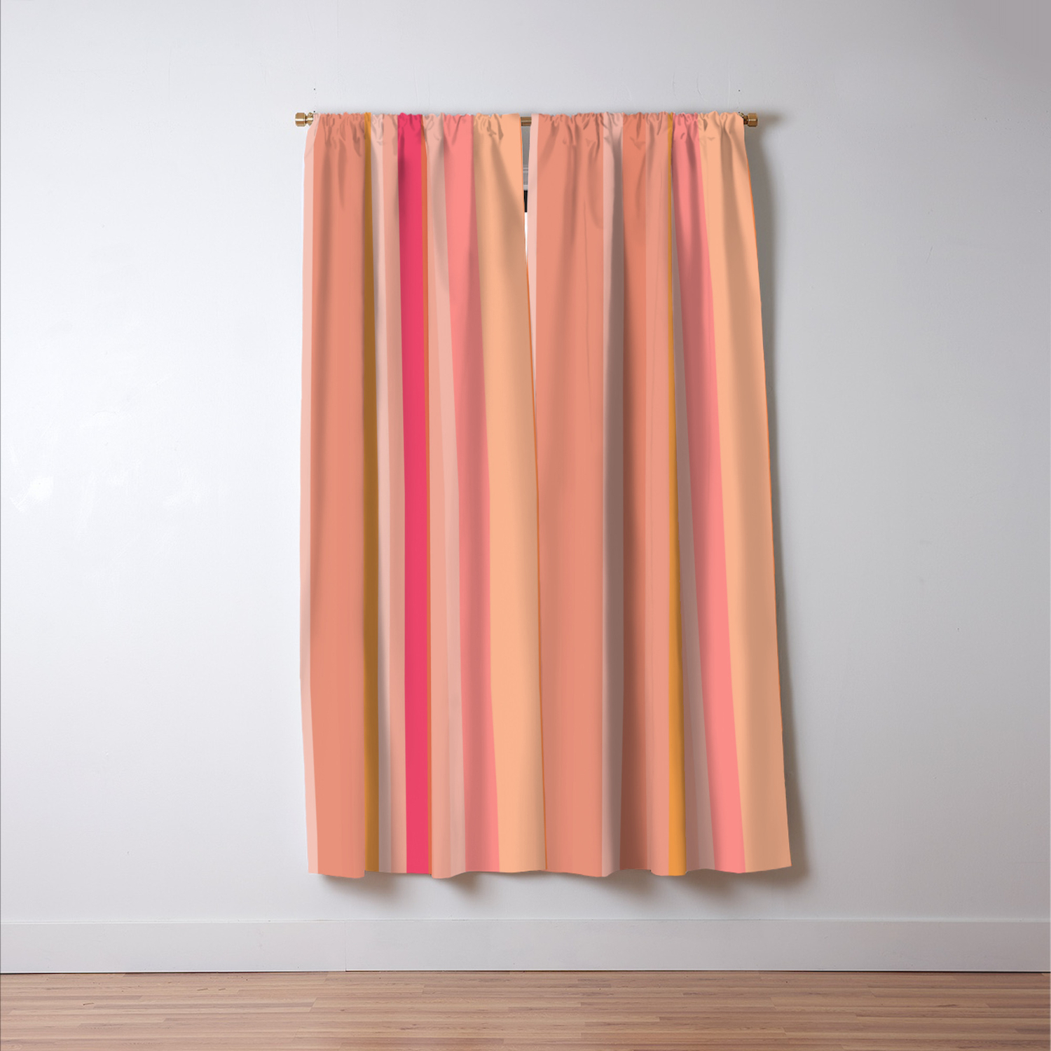 Peach Stripes Blackout Curtain By Kassydavis Society6