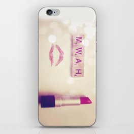 MWAH Lipstick Rose Scrabble iPhone Skin