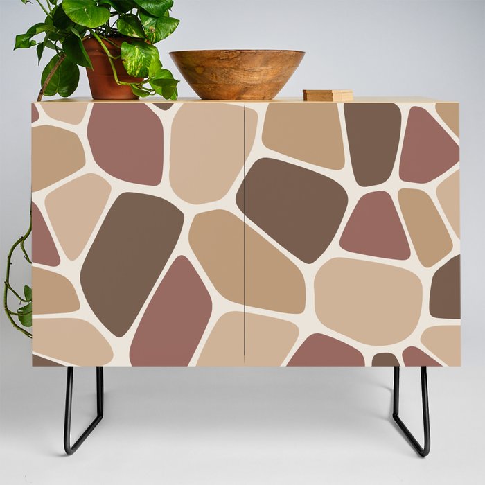 Abstract Shapes 212 in Rustic Tones Credenza