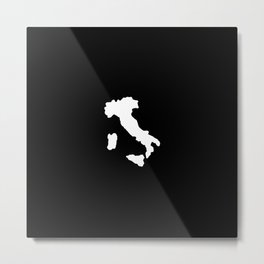 Shape of Italy Metal Print | Turin, Firenze, Sicily, Venezia, Latine, Italiana, Milano, Genova, Italian, Milan 