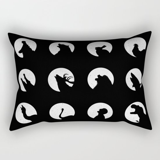 Wolf's Night Off Rectangular Pillow