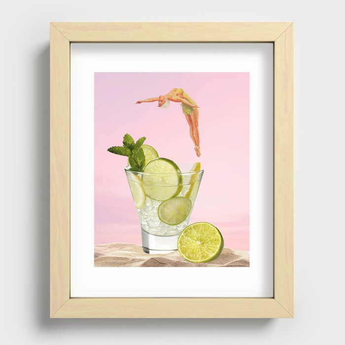 I need a drink Recessed Framed Print