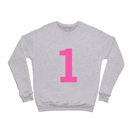 Number 1 (Pink & White) Crewneck Sweatshirt