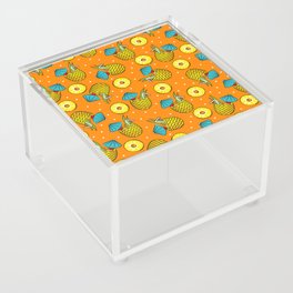 pineapple cocktails - orange Acrylic Box