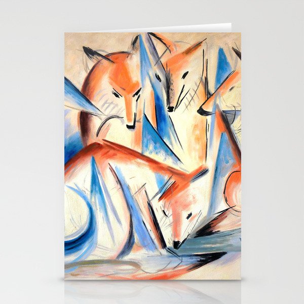 Franz Marc "Four foxes" Stationery Cards