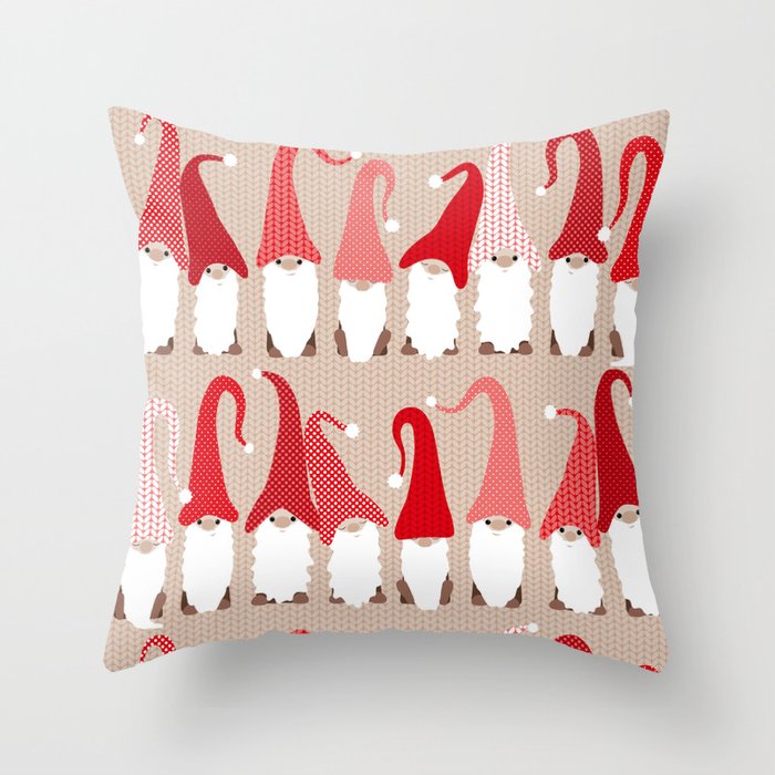Gnome friends Throw Pillow