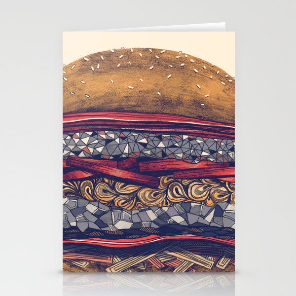 burger Stationery Cards