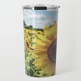Say Hi (sunflower, summer, farm) Travel Mug