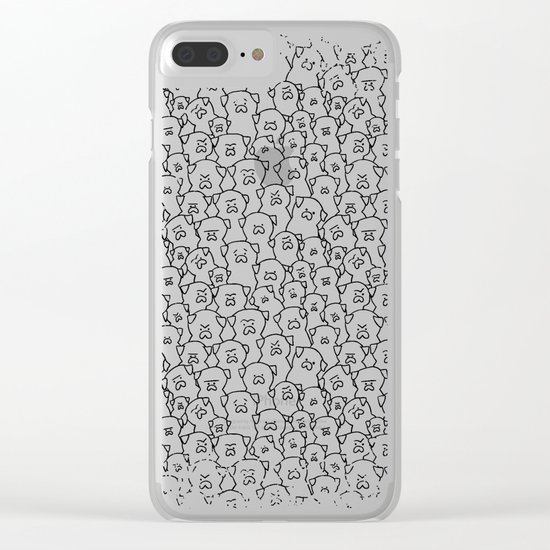 Pugs Grumble Clear iPhone Case