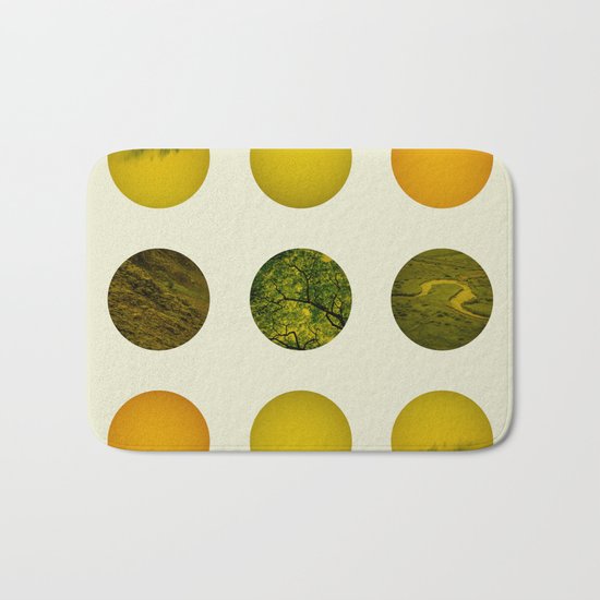 Earth Dot Pattern Bath Mat