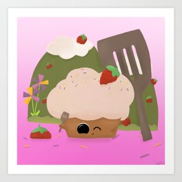 Cooking Muffin Art Print
