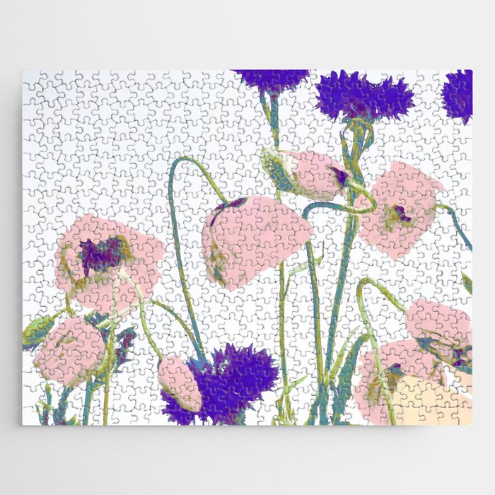 Poppy Wildflower Garden Jigsaw Puzzle
