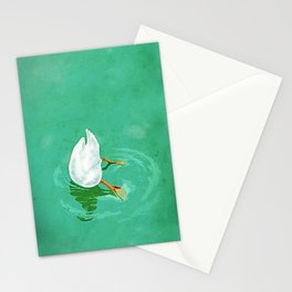Duck diving Stationery Cards