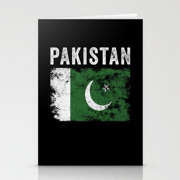 Pakistan Flag Distressed Pakistani Flag Stationery Cards